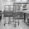 Steel Double Tray Clearing Trolley for Busy Food Service (Pack of 1)
