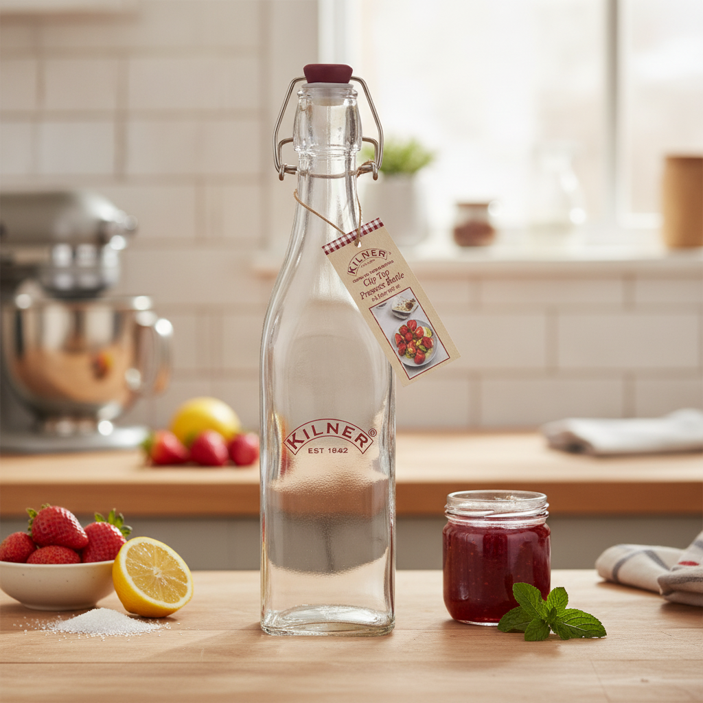 Glass Swing Top Preserve Bottle 550ml for Home Preserving