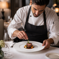 Wide Rim Flat Plate 335mm Bone China for Fine Dining