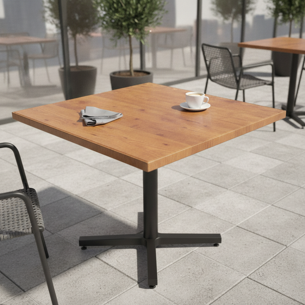High Density Woodchip Square Table Top 700x700mm for Indoor & Outdoor Use