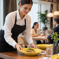 Heritage Raised Rim Bowls Yellow 205mm for Care Institutions