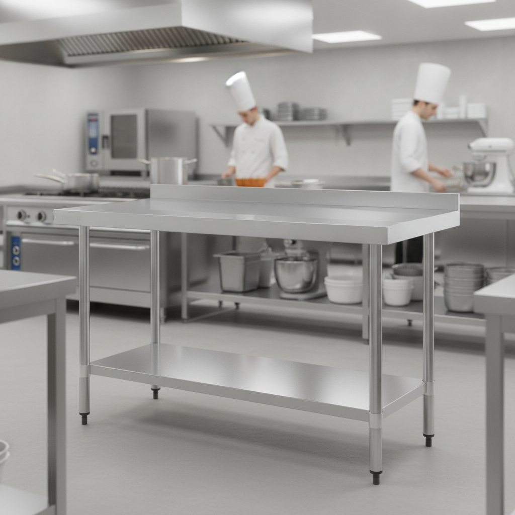 430 Stainless Steel Prep Table 1500mm for Kitchen Use