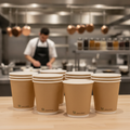 PLA & Paper Compostable Coffee Cups 227ml for Eco-Friendly Events (Pack of 500)