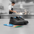 Microfibre Safety Toe Trainers Black for Work Environments