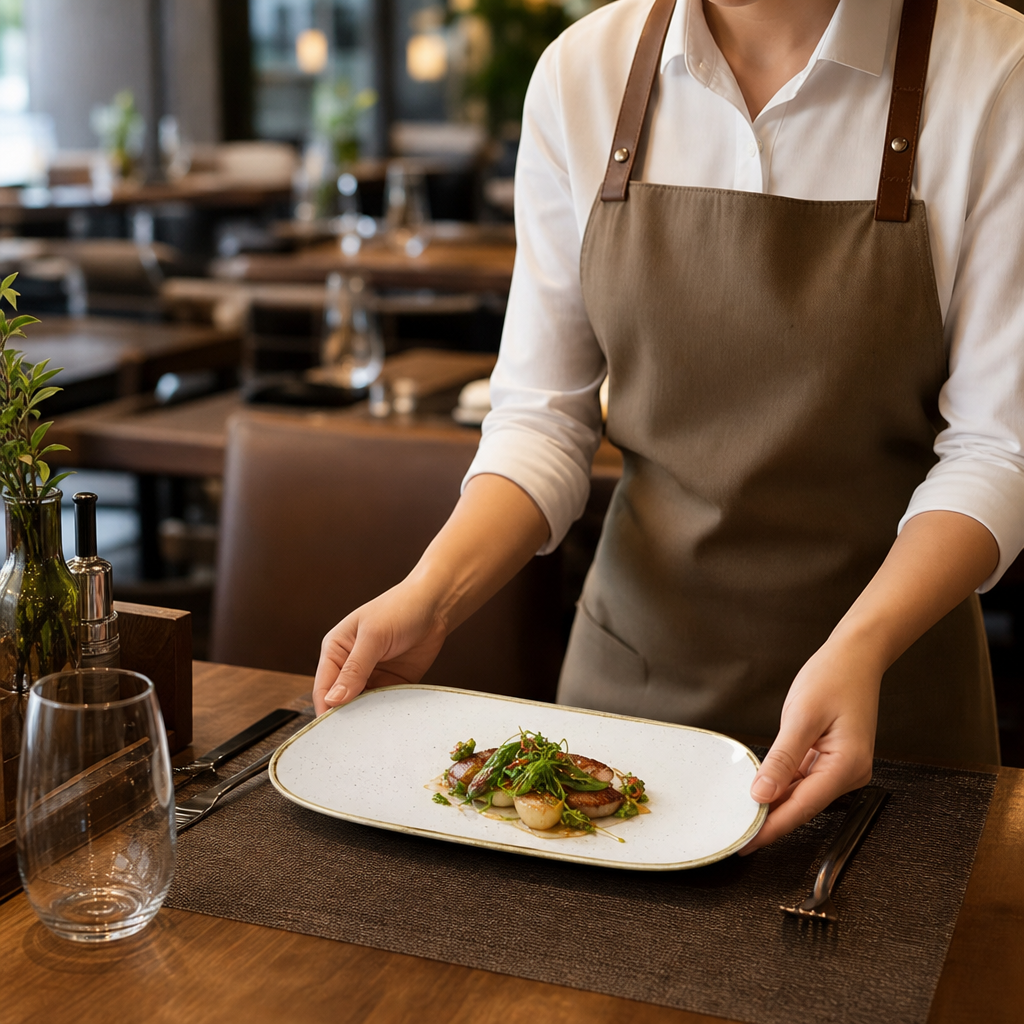 Oblong Plates 260x150mm White Vitrified Ceramic for Hospitality Use (Pack of 12)