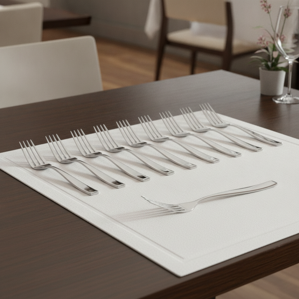 18/10 Stainless Steel Dessert Fork for Elegant Dining (Pack of 12)