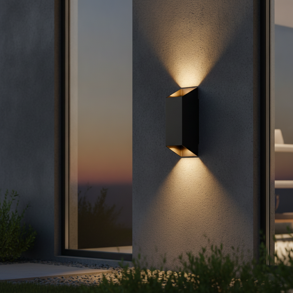 Aluminium Outdoor Wall Light Black for Modern Exteriors