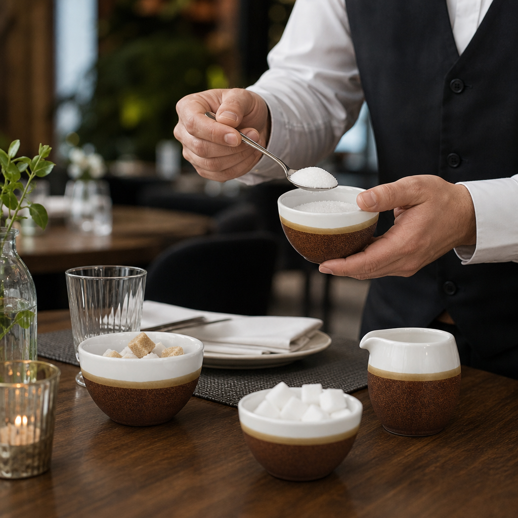 Super Vitrified Ceramic Open Sugar Bowl 230ml for Table Settings (Pack of 12)