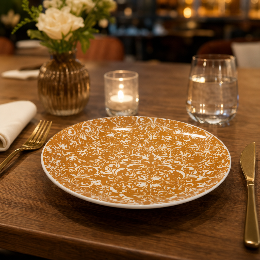 Coupe Plates Legacy Ginger 203mm Ceramic for Casual Dining (Pack of 12)