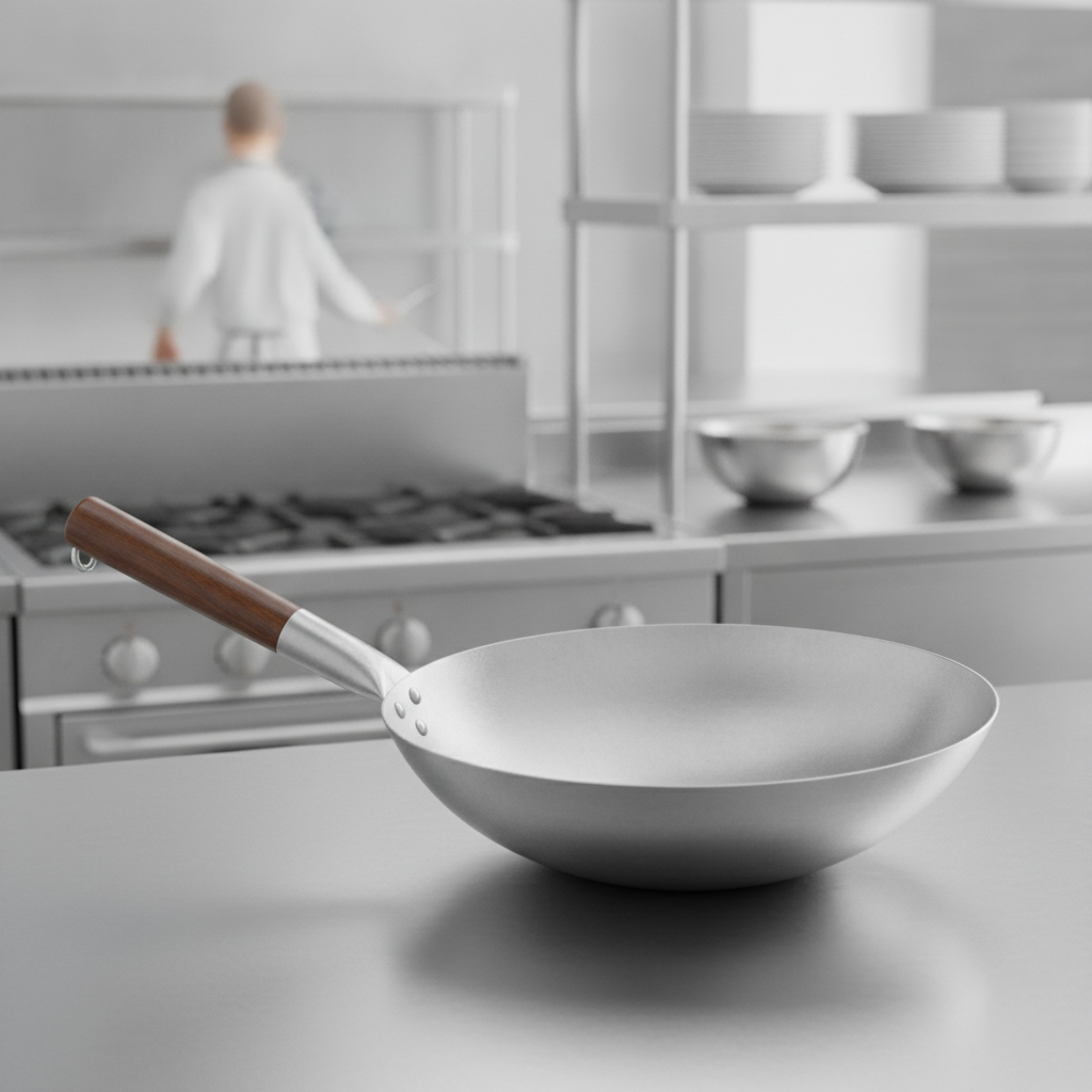 Mild Steel Round Base Wok 330mm for Versatile Cooking
