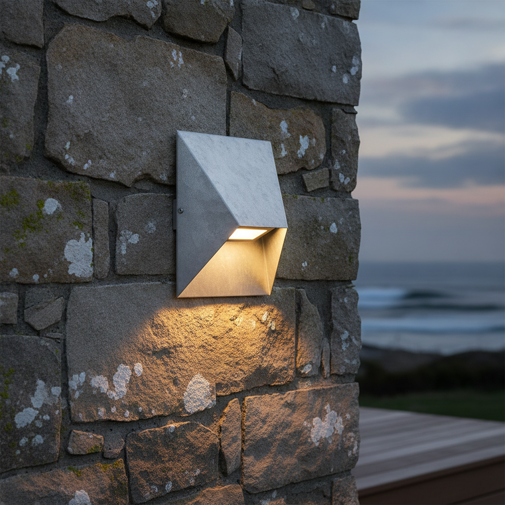 Galvanised Steel Outdoor Wall Light for Seaside Locations
