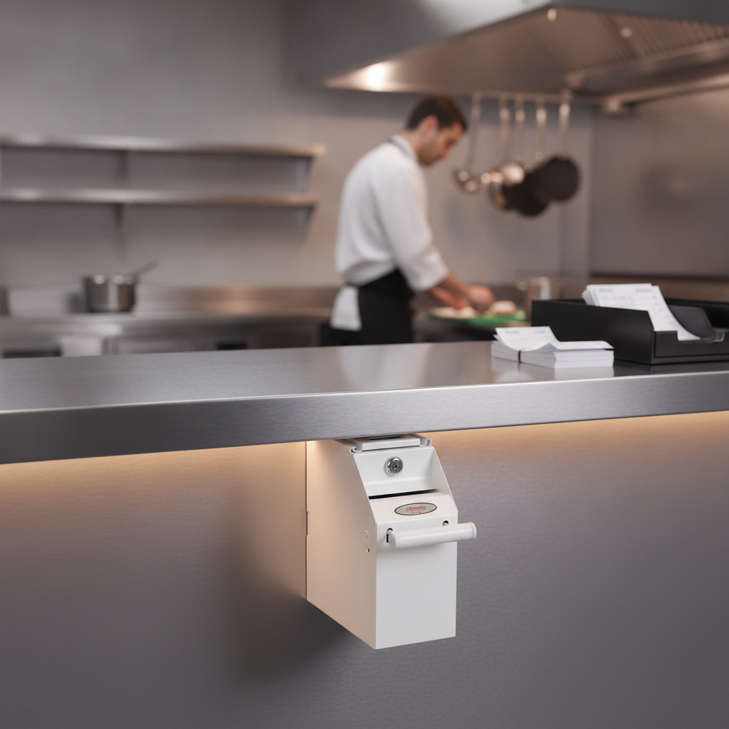Steel Note Deposit Undercounter Safe 2L for Restaurants & Bars