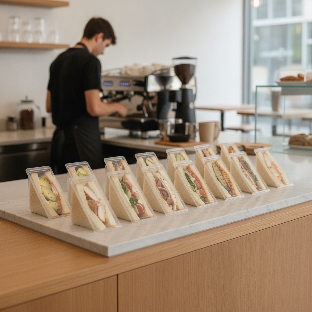 Recycled PET Deep Fill Sandwich Wedges for Cafés & Delis (Pack of 500)