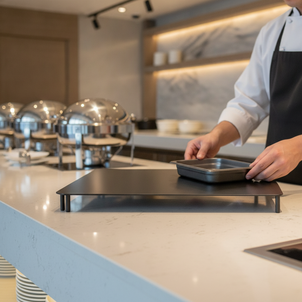 Metal Black Corner Link 390mm for Buffet Stations