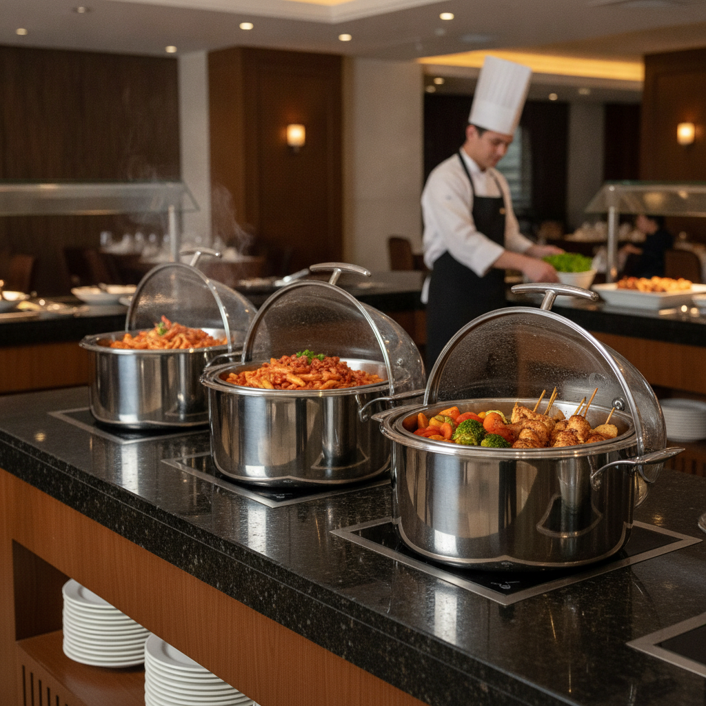 Stainless Steel Chafing Dish Set 305mm for Buffet Services