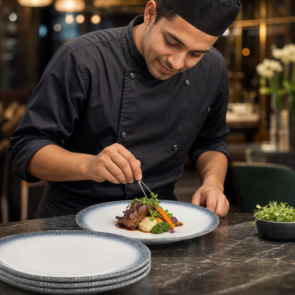 Plates 255mm Stoneware for Elegant Dining (Pack of 12)
