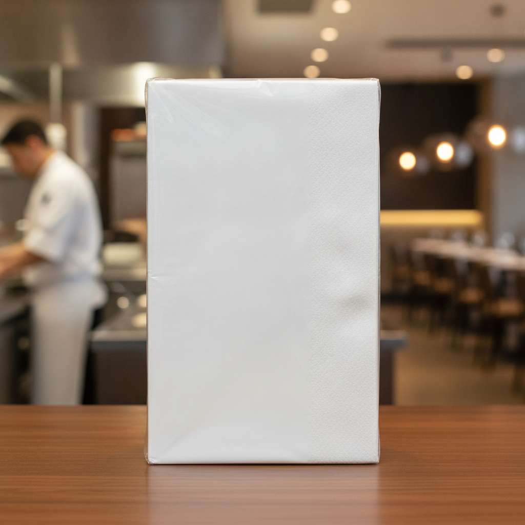 White Paper Dinner Napkins 40x40cm for Restaurants & Cafés (Pack of 1000)