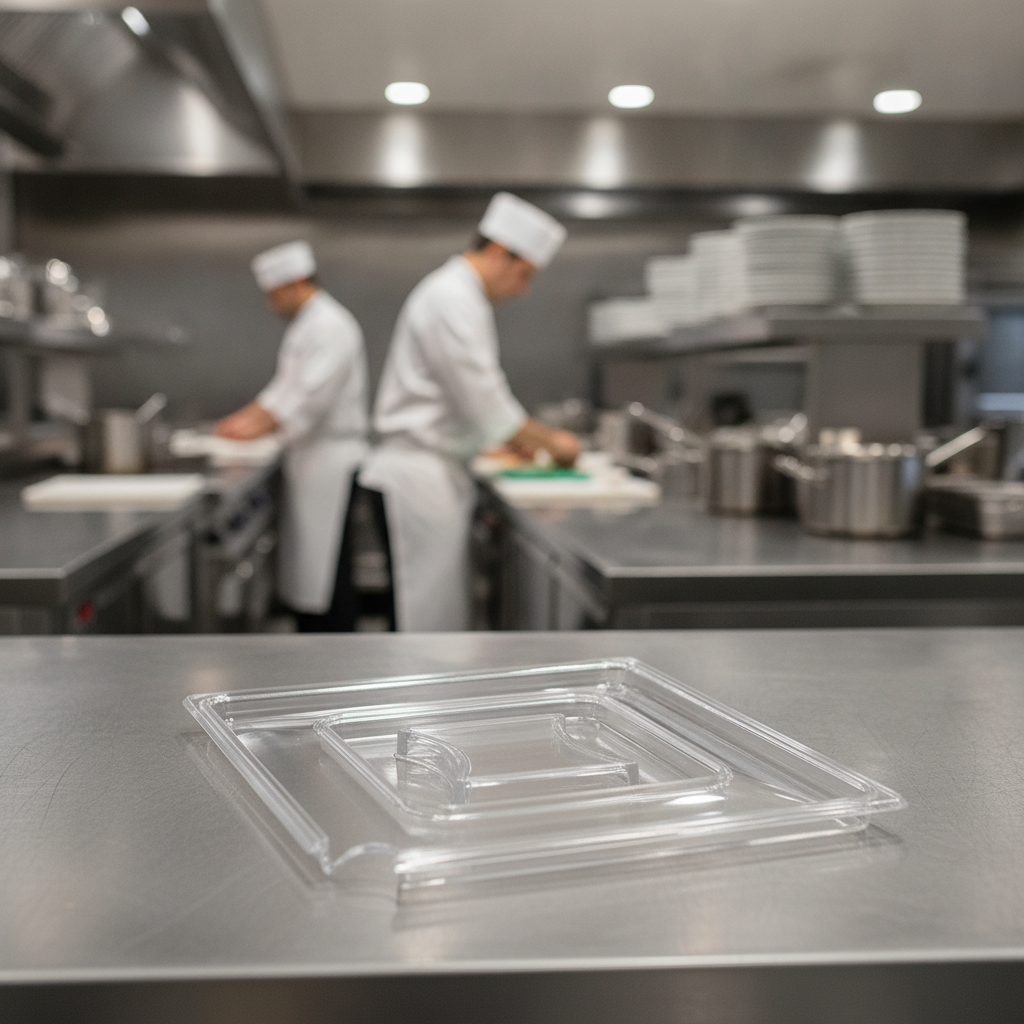 Melamine Clear Square Cover 190mm for Catering & Hospitality