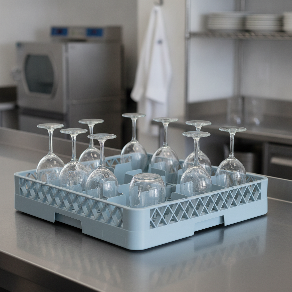 Plastic Glass Rack for Organised Storage (Pack of 16)