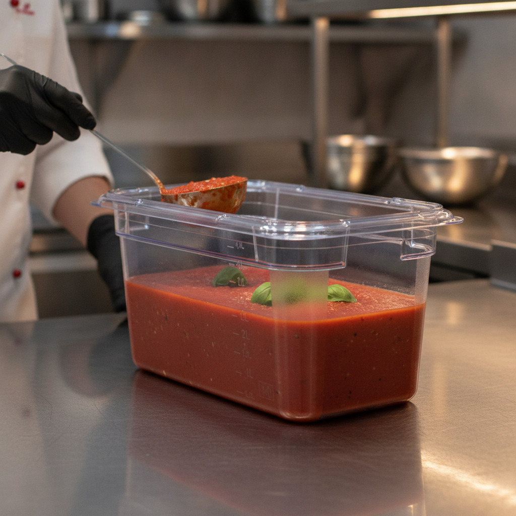 Plastic Food Storage Container 1/3 GN 150mm for Commercial Kitchens