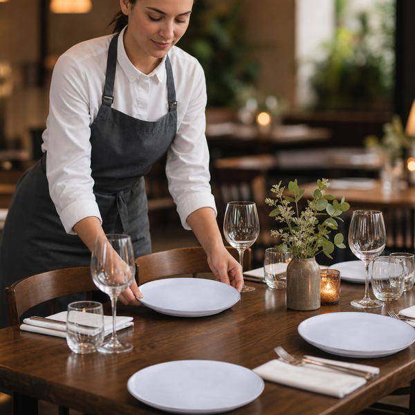 Coupe Plates 220mm Stoneware, Stoneware, pack of 6