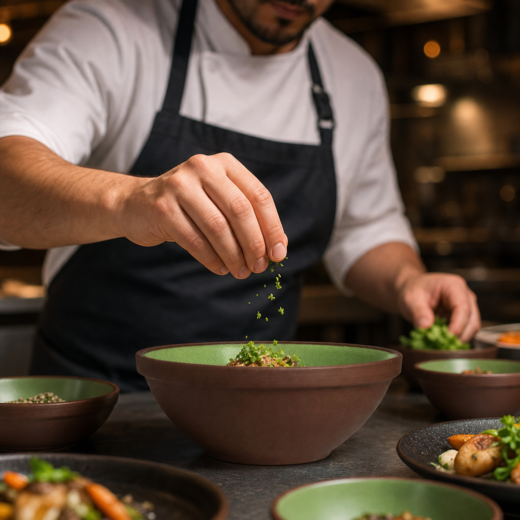 Vitrified Stoneware Spice Bowls 152mm for Restaurant Dining - Pack of 12