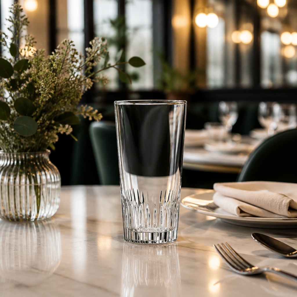 Glass Hi Ball Tumblers 350ml for Vintage Chic Homeware (Pack of 6)