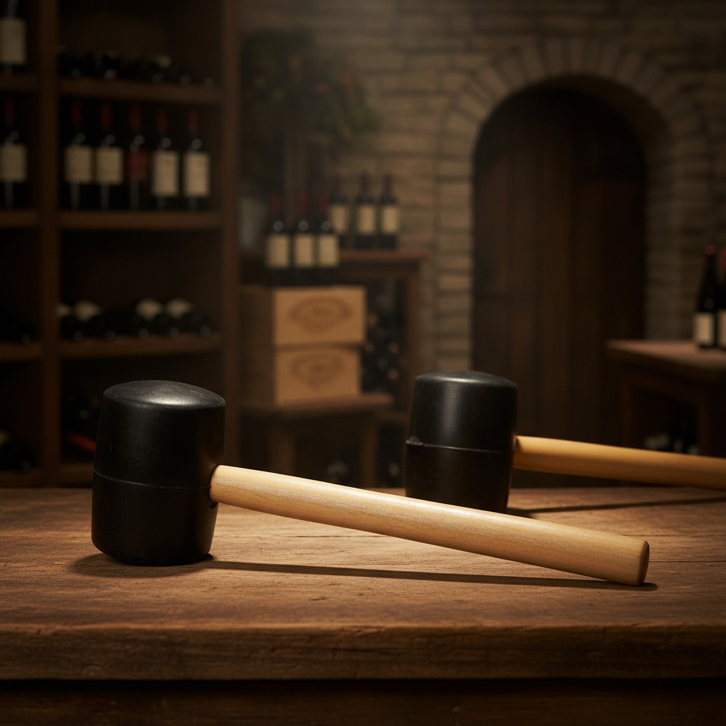 Rubber Mallet 32oz with Wooden Handle for Cellar Use