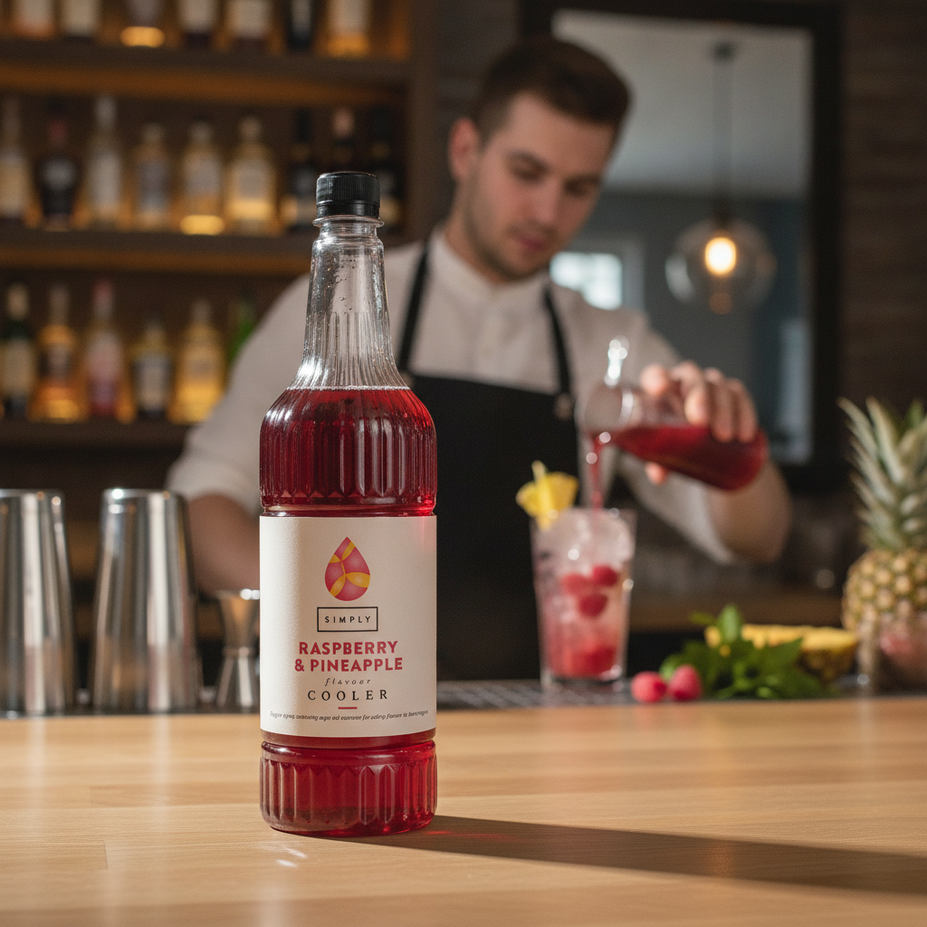 Raspberry and Pineapple Cooler 1L for Mocktails & Cold Drinks