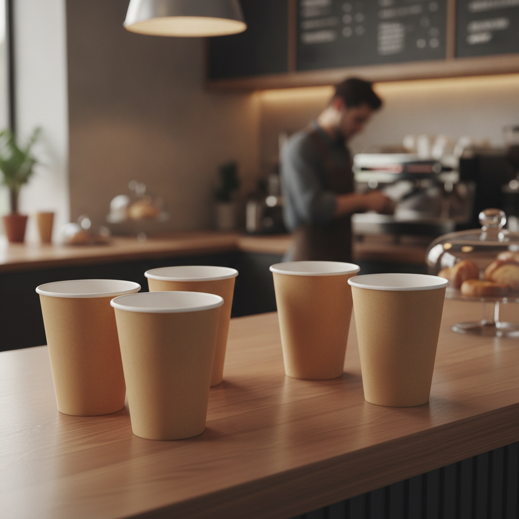 Cardboard Disposable Coffee Cups 340ml for Takeaway Service (Pack of 50)