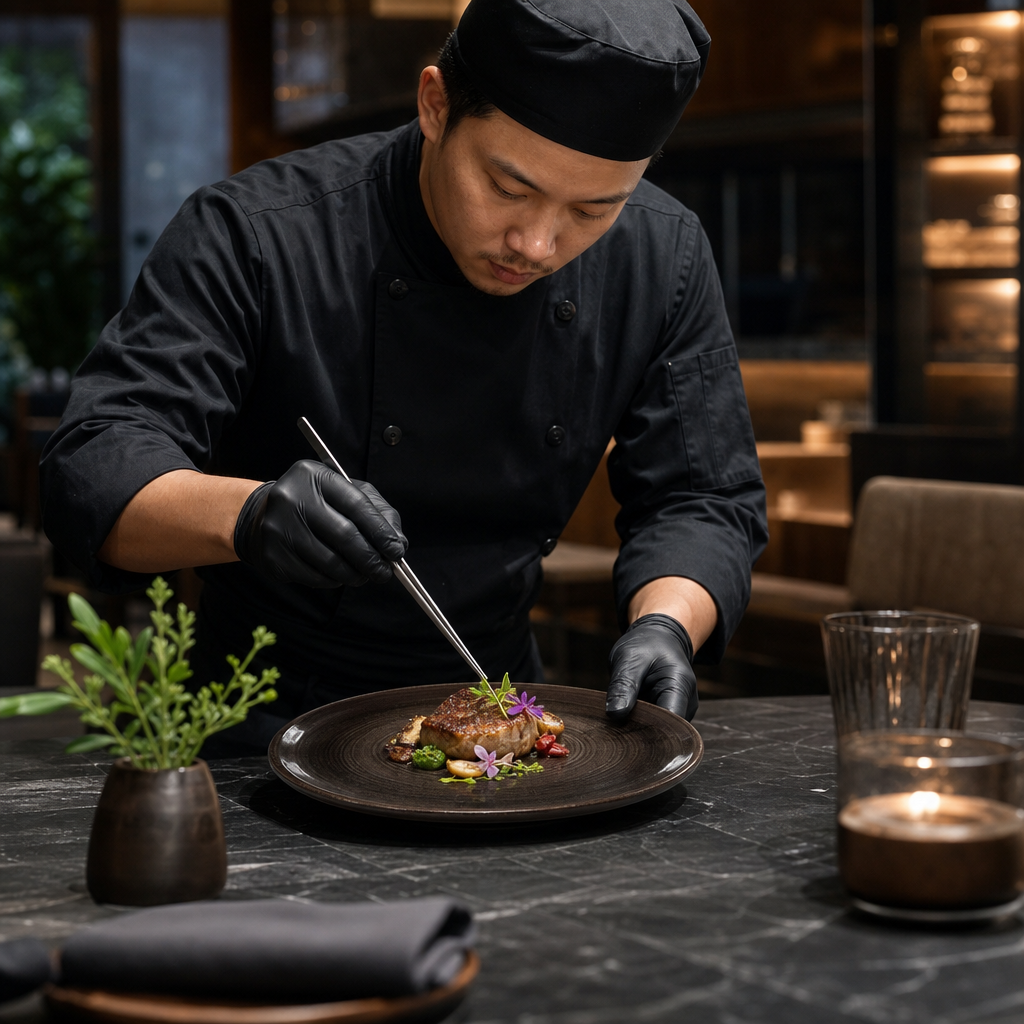 Coupe Plates Gloss Finish 288mm Black Porcelain for Dining (Pack of 12)