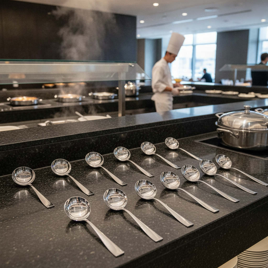 Stainless Steel Soup Ladle 118ml for Buffet Service (Pack of 12)