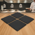Slate Square Display Trays 130mm for Serving & Display (Pack of 4)