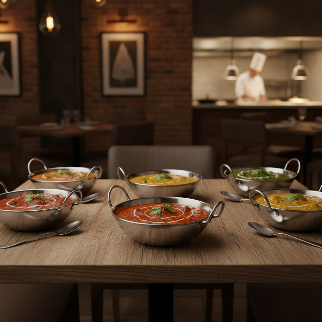 Stainless Steel Balti Serving Dish 2.035L for Catering & Hospitality