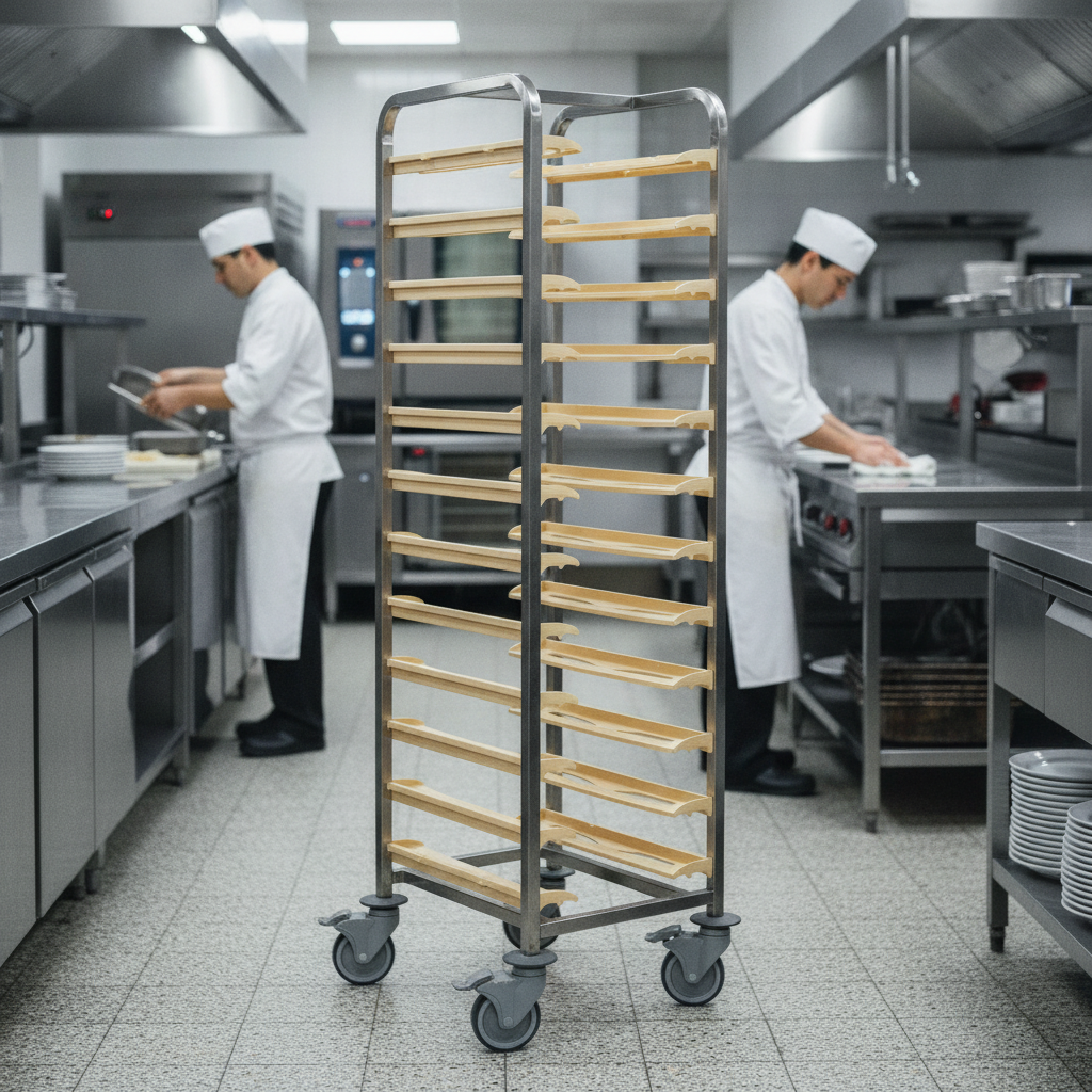 Stainless Steel Self Clearing Trolley for Catering & Hospitality
