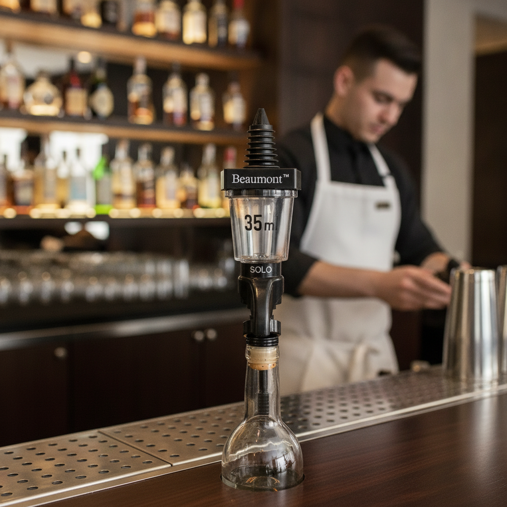 Plastic Black Solo Measure 35ml for Bar Use