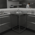 Stainless Steel Modular Bar Corner Station with Hand Wash for Efficient Kitchen Use
