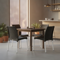 Polypropylene Black Rattan Side Chairs 813mm for Cafés & Restaurants (Pack of 4)
