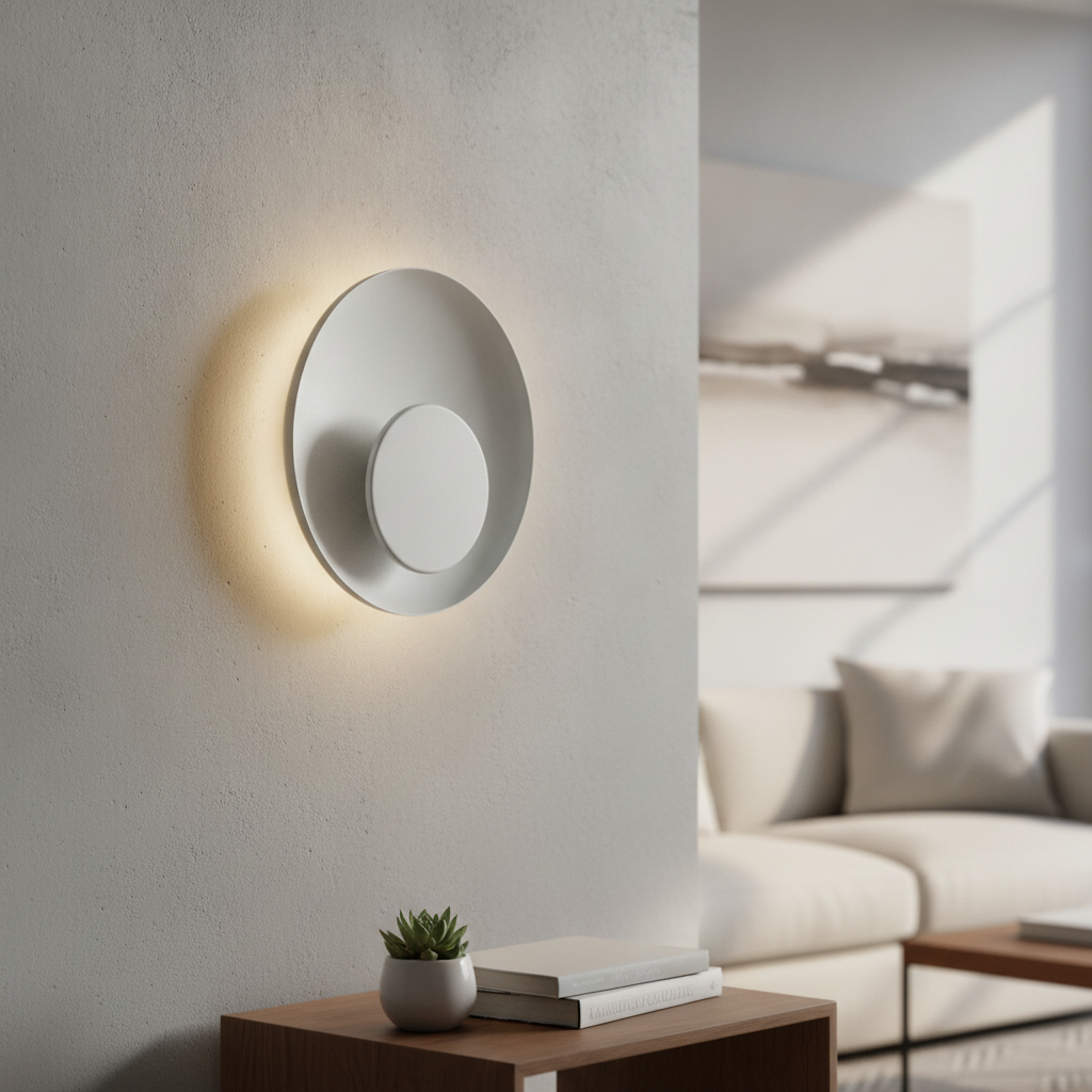 Metal White Indoor Wall Light with Adjustable Dimming for Home Use