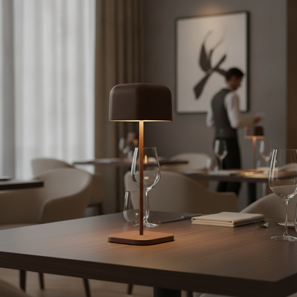 Aluminium Cordless Table Lamp 300mm for Indoor & Outdoor Use