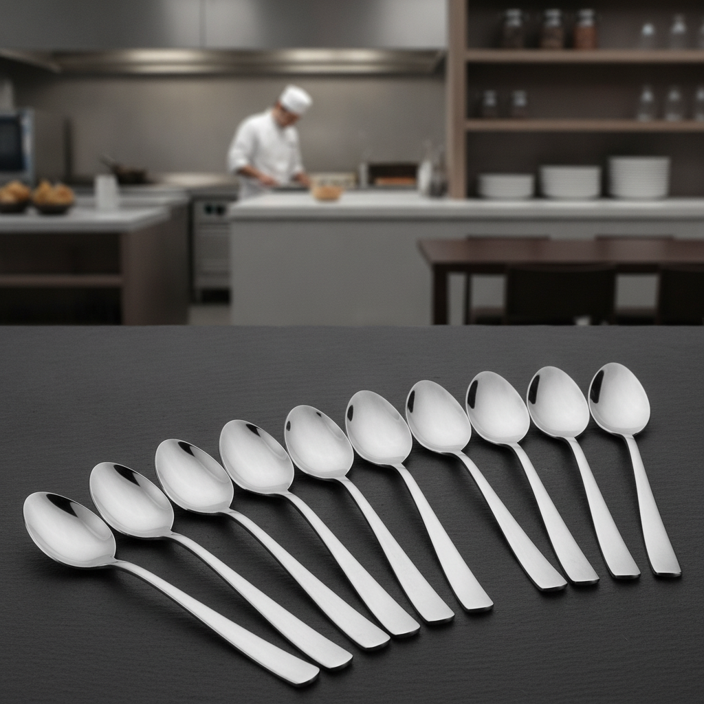18/0 Stainless Steel Slim Teaspoons 112mm for On-the-Go Dining (Pack of 480)
