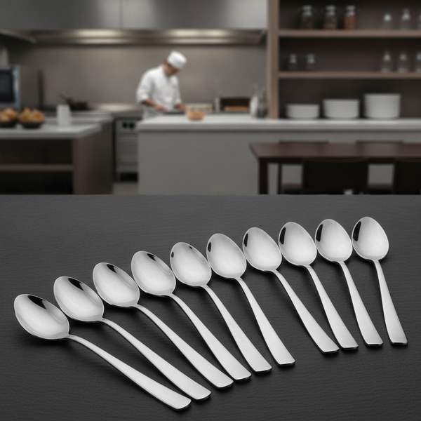 18/0 Stainless Steel Slim Teaspoons 112mm, 18/0 Stainless Steel, pack of 480