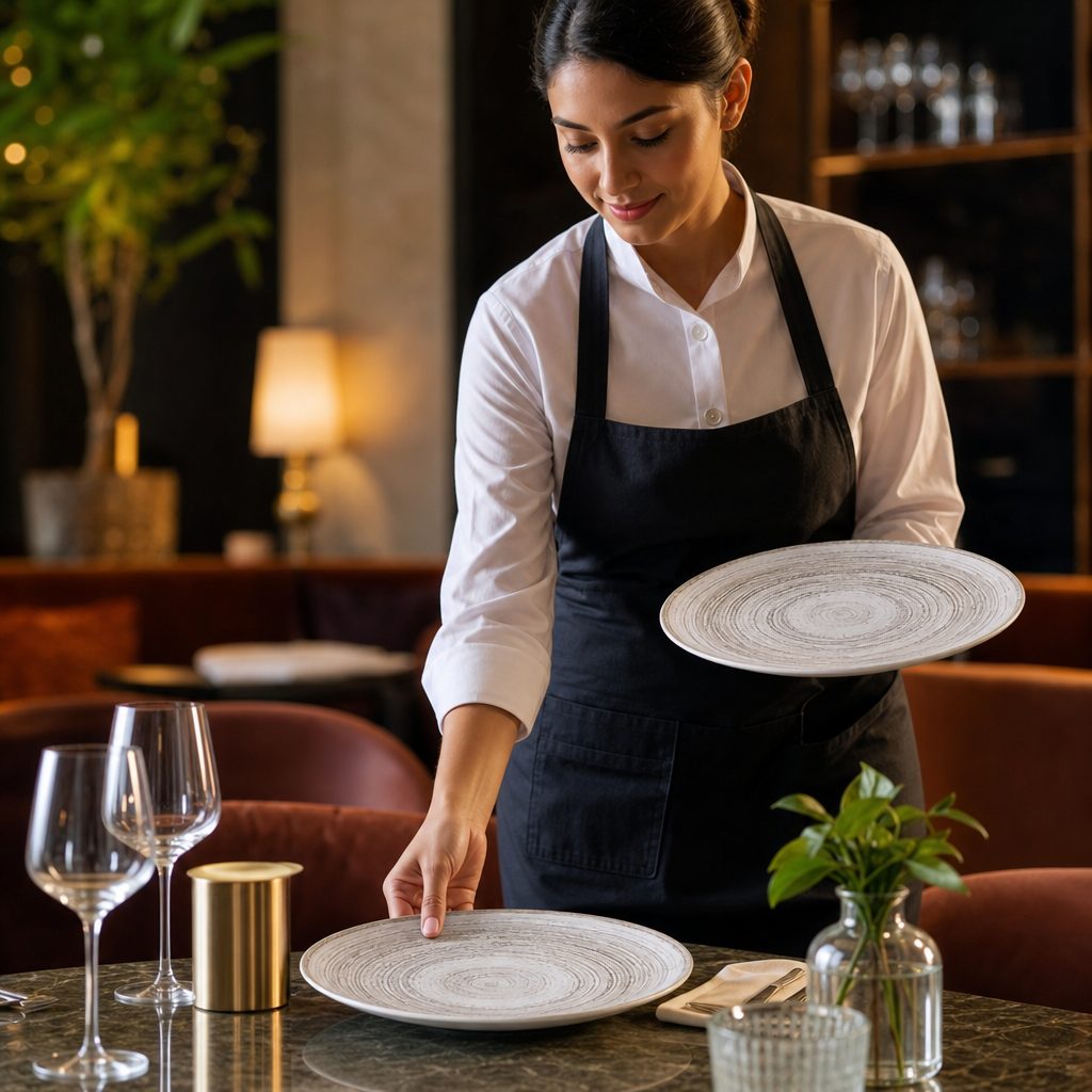 Coupe Plates 260mm Vitrified Ceramic for Restaurants (Pack of 12)