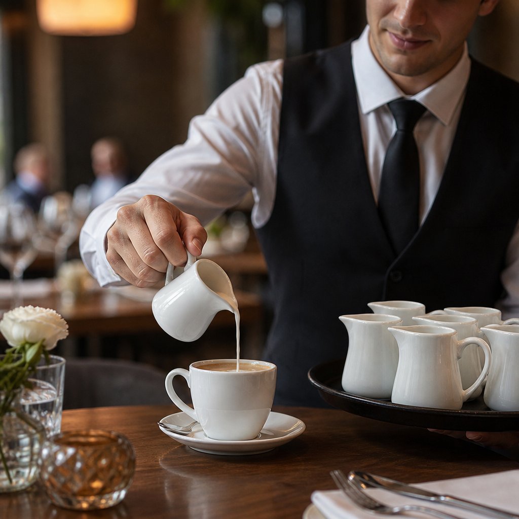 Porcelain Cream & Milk Jugs 170ml for Dining Services (Pack of 6)