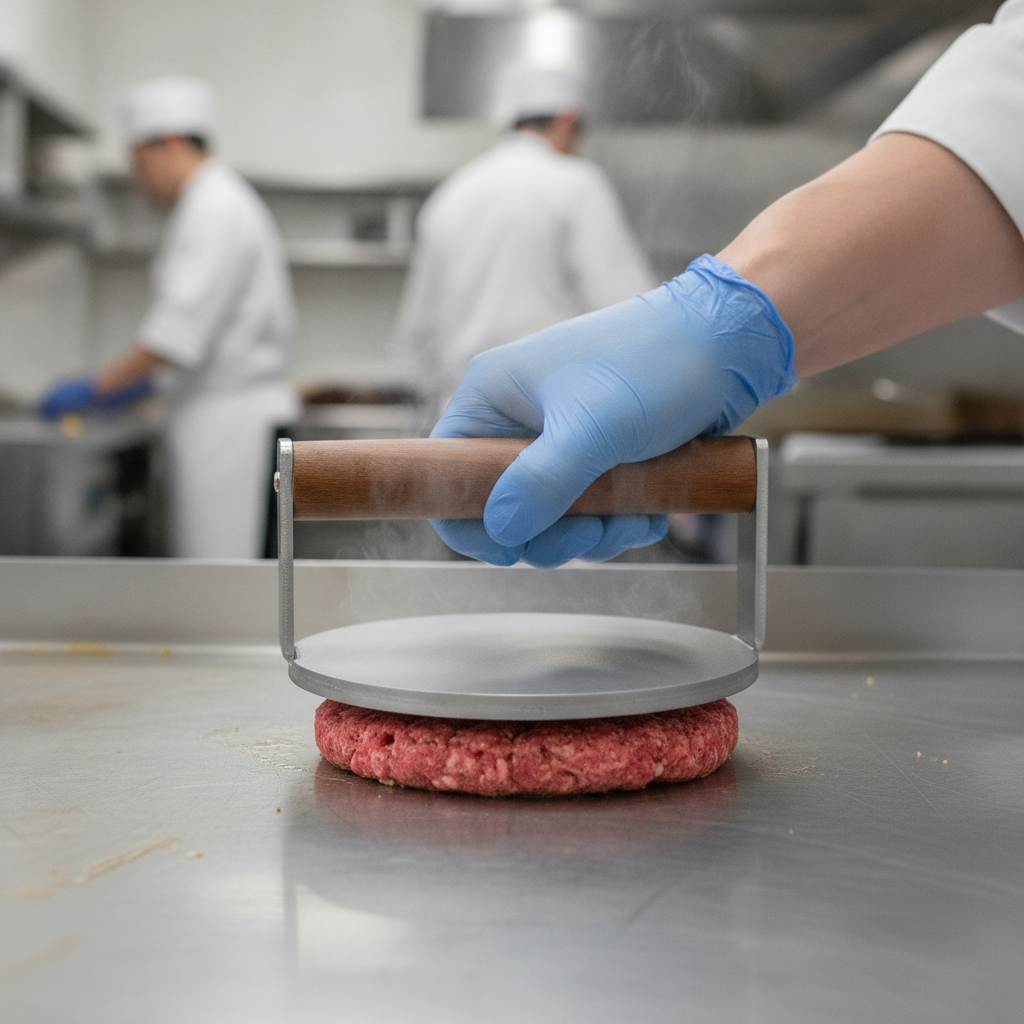 Stainless Steel Burger Press for BBQs & Commercial Kitchens