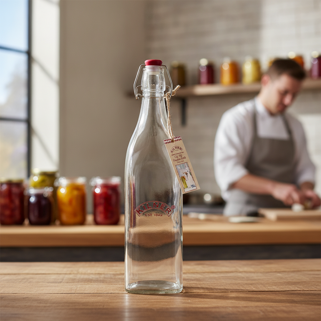 Glass Swing Top Preserve Bottle 1000ml for Storing Preserves