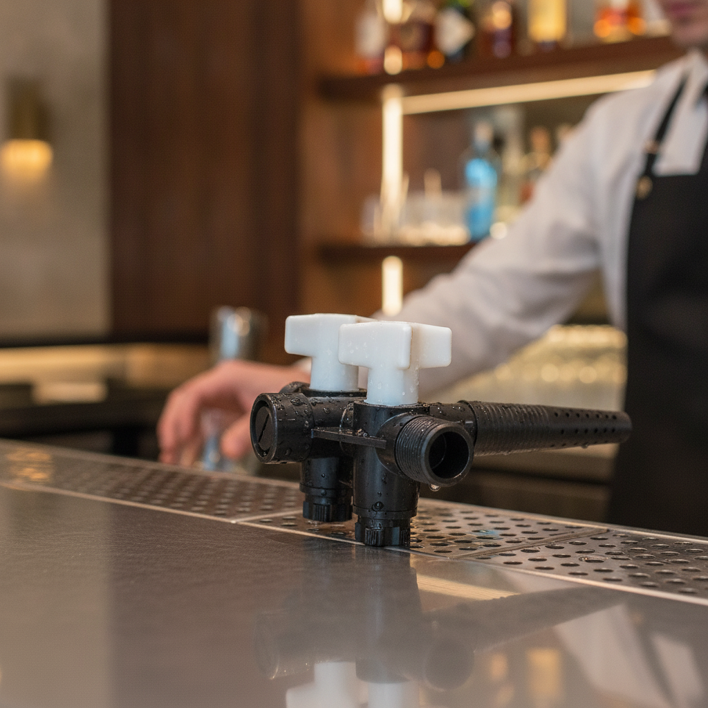 Plastic Double BSP Tap 3/4in for Bars & Pubs