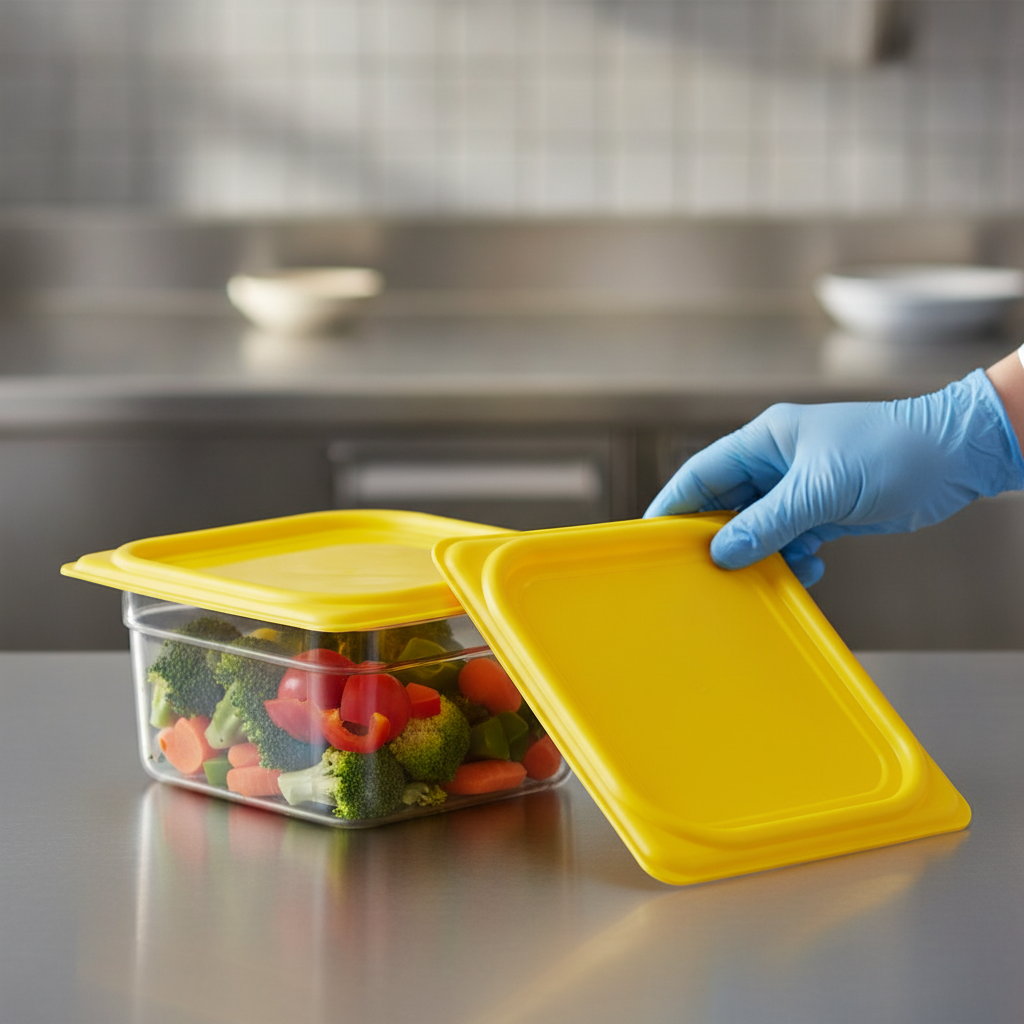 Polypropylene Seal Lid 1/6 GN Yellow for Food Storage