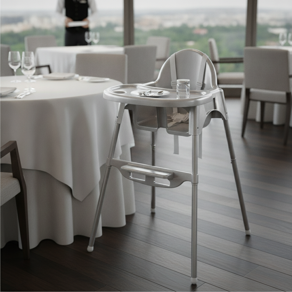 Stainless Steel Highchair 1010x650mm for Young Guests