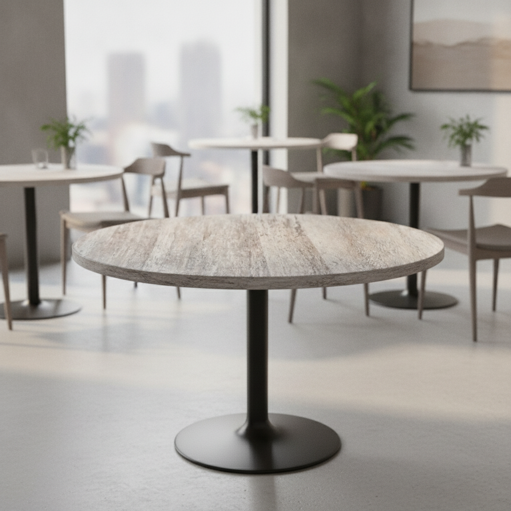 High Density Woodchip Round Table Top 600mm for Dining Spaces